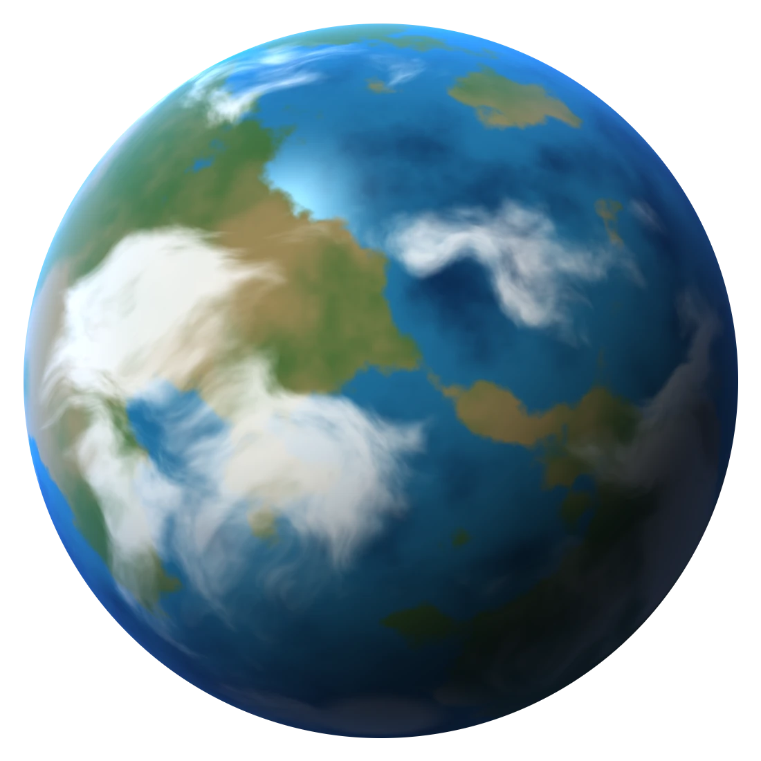 Ilustração artística da Terra